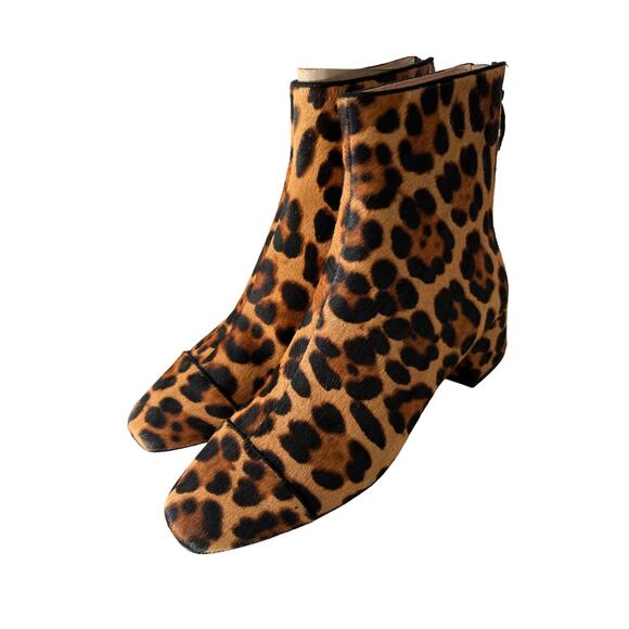 J.Crew Haircalf Pointy Toe Sadie Boot - Fierce Leopard Print - SZ 5.5 MSRP $225 - Picture 4 of 6